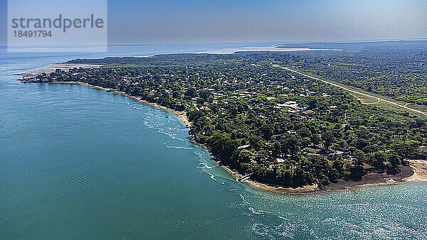 Luftaufnahme der Insel Bubaque  Bijagos-Archipel  Guinea-Bissau  Westafrika  Afrika