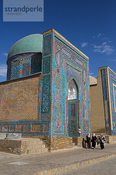 Usto Ali Nasafi-Mausoleum  Mittlerer Komplex  Schah-I-Zinda-Akropolis  UNESCO-Weltkulturerbe  Samarkand  Usbekistan  Zentralasien  Asien
