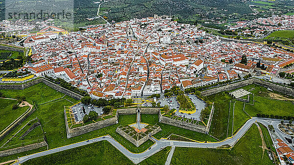 Luftaufnahme von Elvas  UNESCO-Weltkulturerbe  Alentejo  Portugal  Europa