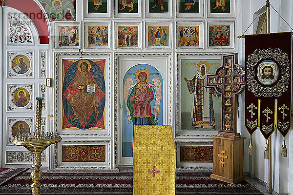 Russisch-orthodoxe Kathedrale der Heiligen Auferstehung  Seitenkapelle  Bischkek  Kirgisistan  Zentralasien  Asien