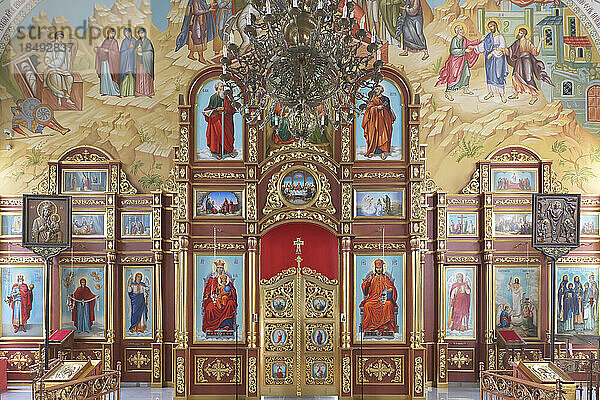 Russisch-orthodoxe Kathedrale der Heiligen Auferstehung  Ikonostase  Bischkek  Kirgisistan  Zentralasien  Asien