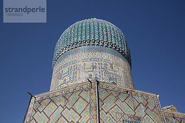 Kuppel  Gur-E-Amir-Komplex (Mausoleum)  erbaut 1403  Begräbnisstätte von Amir Temir  UNESCO-Weltkulturerbe  Samarkand  Usbekistan  Zentralasien  Asien