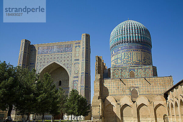Bibi-Chanym-Moschee  erbaut 1399-1405  UNESCO-Weltkulturerbe  Samarkand  Usbekistan  Zentralasien  Asien