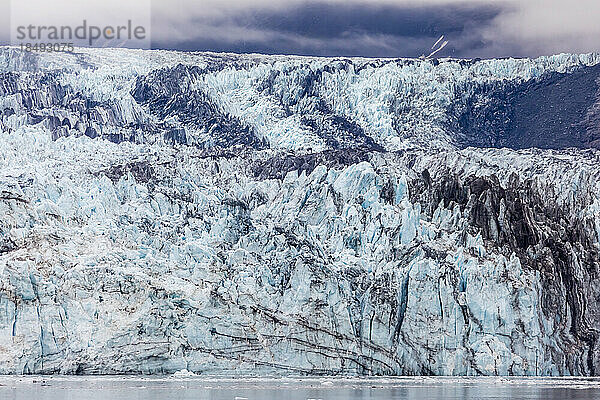 Ein Blick auf den Margerie-Gletscher in der Fairweather Range  Glacier Bay National Park  Südost-Alaska  Vereinigte Staaten von Amerika  Nordamerika