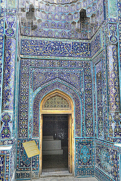 Shirin Beka Oka Mausoleum  Shah-I-Zinda  UNESCO-Weltkulturerbe  Samarkand  Usbekistan  Zentralasien  Asien