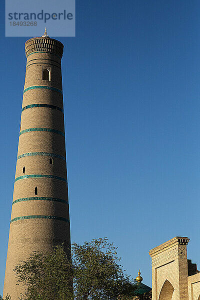 Juma-Minarett  Ichon Qala (Itchan Kala)  UNESCO-Weltkulturerbe  Chiwa  Usbekistan  Zentralasien  Asien