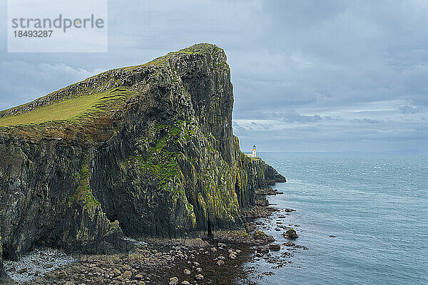 Leuchtturm Neist Point  Isle of Skye  Innere Hebriden  Schottland  Vereinigtes Königreich  Europa