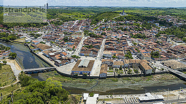 Luftaufnahme von Laranjeiras  Sergipe  Brasilien  Südamerika