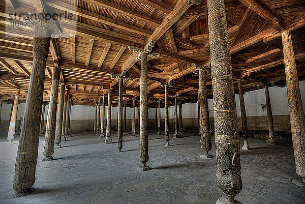 Innenraum  Juma-Moschee  Ichon Qala (Itchan Kala)  UNESCO-Weltkulturerbe  Chiwa  Usbekistan  Zentralasien  Asien