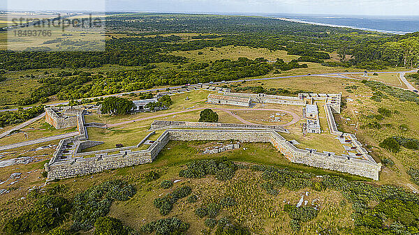 Luftaufnahme der Festung von Santa Teresa  Santa Teresa Nationalpark  Uruguay  Südamerika