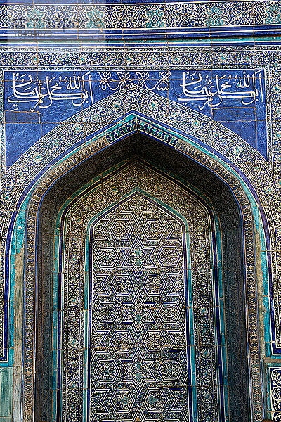 Wandfliesenarbeiten  Die öffentliche Audienzhalle  Kunya Ark Zitadelle  Ichon Qala (Itchan Kala)  UNESCO Weltkulturerbe  Chiwa  Usbekistan  Zentralasien  Asien