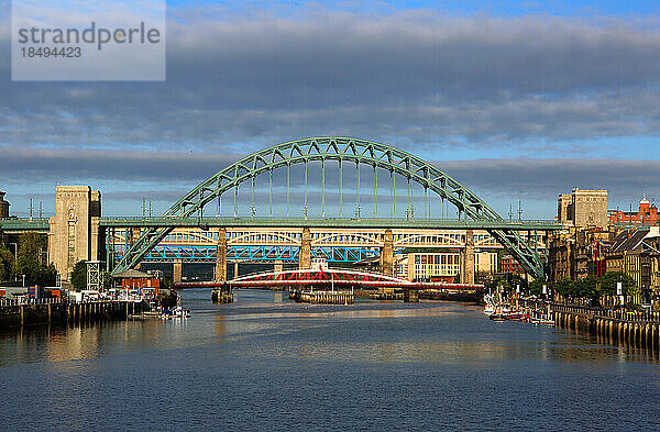 Brücken über den Fluss Tyne  Newcastle-upon-Tyne  Tyne and Wear  England  Vereinigtes Königreich  Europa