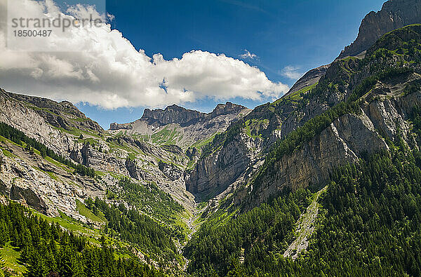 Schöne Aussicht auf die Schweizer Alpen