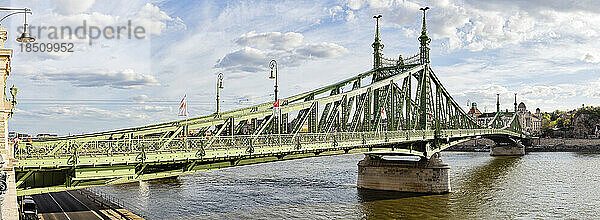 Die Freiheitsbrücke über die Donau  Budapest  Ungarn