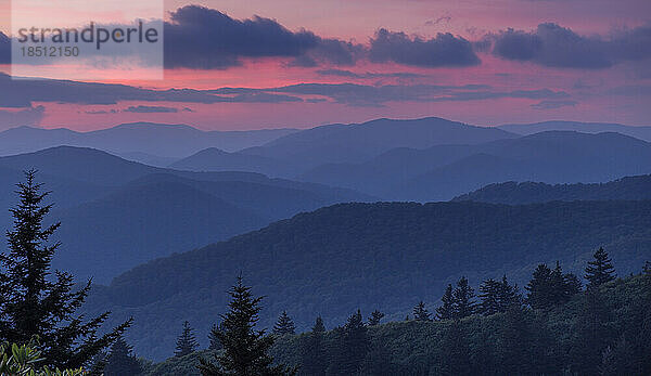 Sonnenuntergang in den Great Smoky Mountains