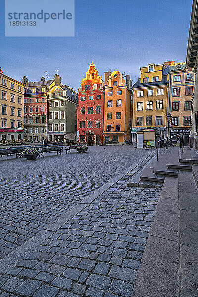 Bunte Fassaden am Stortorget-Platz  Gamla Stan  Stockholm
