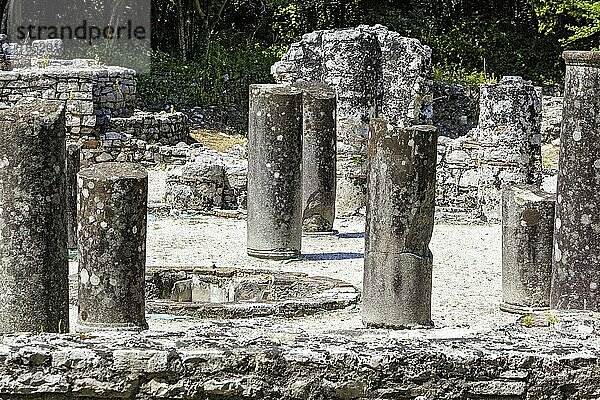 Ruinenstätte Butrint nahe der Stadt Saranda im Süden des Landes  historische Sehenswürdigkeit  UNESCO Welterbestätte  Butrint  Albanien  Europa