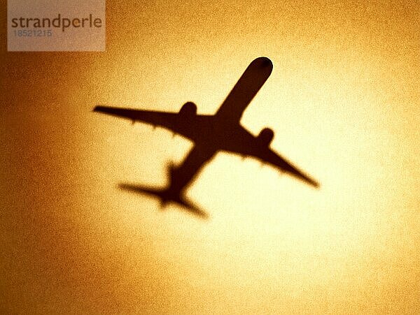 Flugzeug Silhouette Sepia