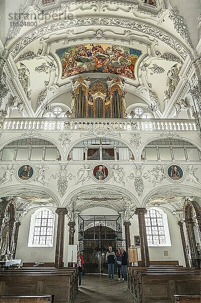 Orgelempore  Kloster Benediktbeuern  Bayern  Deutschland  Europa