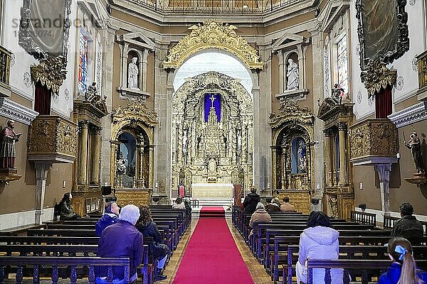 Innenansicht  Die Kirche Igreja de Santo Ildefonso  Parca da Batalha  Porto  UNESCO Weltkulturerbe  Portugal  Europa