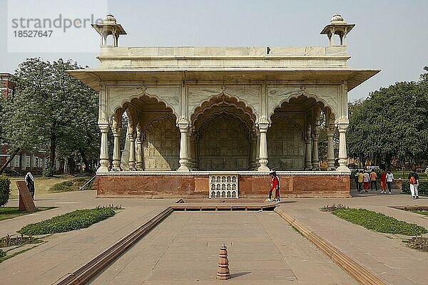 Sawan Bhadon Pavilion  Rotes Fort  UNESCO Weltkulturerbe Delhi  Indien  Asien