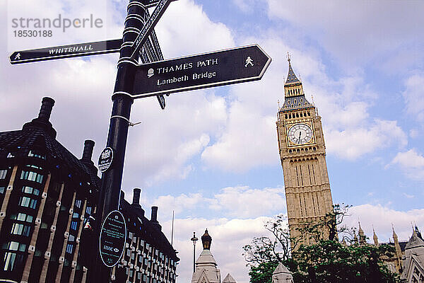 Big Ben ist Teil des Palace of Westminster in London  England; London  England