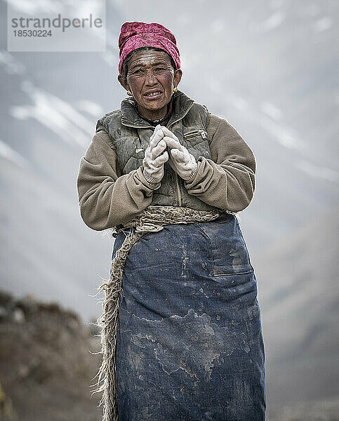 Pilger auf der Kora-Pilgerreise am Berg Kailash; Autonome Region Tibet  Tibet