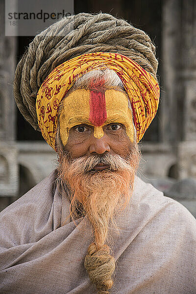Heiliger Mann im Pashupatinath-Tempel; Kathmandu  Nepal