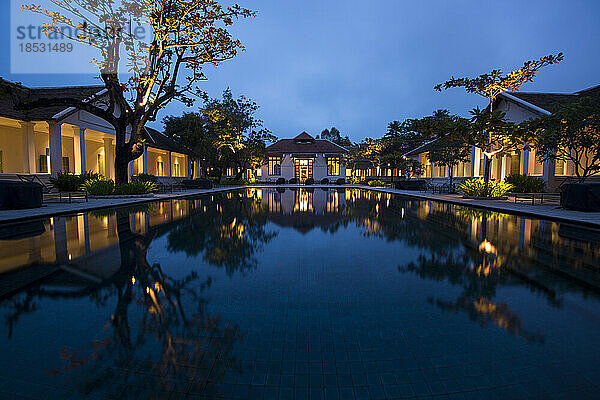 Hotel in Luang Prabang bei Nacht; Luang Prabang  Laos