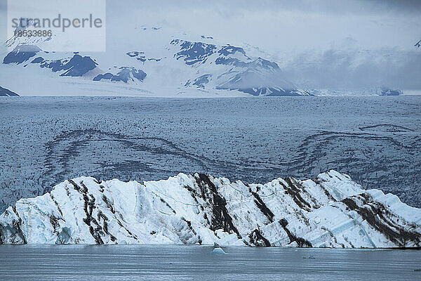 Vatnajokull  der größte Gletscher Islands  der 8 % der Insel bedeckt; Island