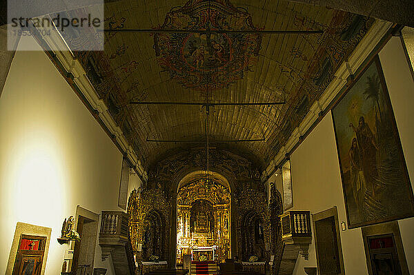 Innenraum der Dorfkirche in Provesende  Douro-Tal  Portugal; Provesende  Portugal