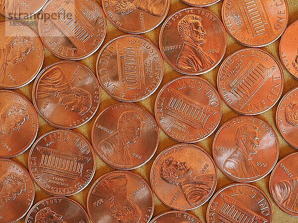 Ein Cent Dollar Münzen  Vereinigte Staaten