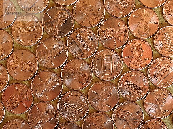 Ein Cent Dollar Münzen  Vereinigte Staaten