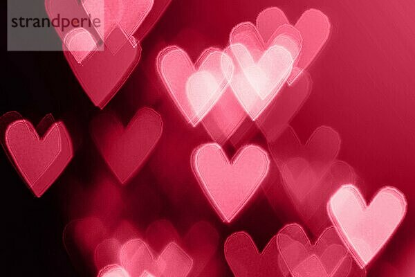 Moderne abstrakten Hintergrund mit glänzenden Herzen für Valentinstag