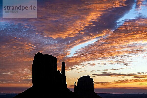 Blick auf die Mittens im Monument Valley