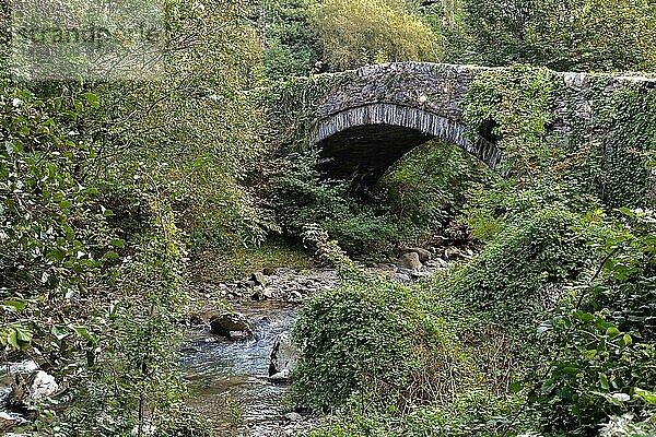 Traditionelle Steinbrücke über den Fluss Glaslyn