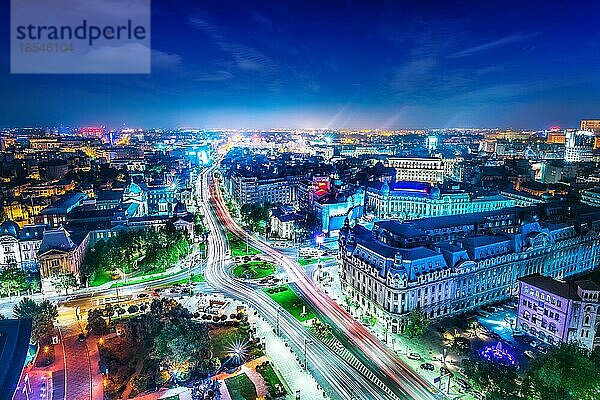 Bucharest zentrum bei nacht