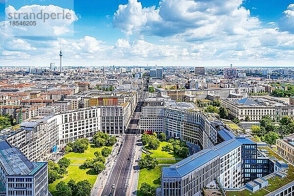 Panoramablick auf die innenstadt von berlin