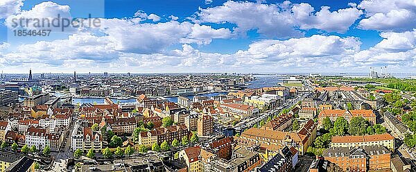 Panoramablick auf das Stadtzentrum von Kopenhagen