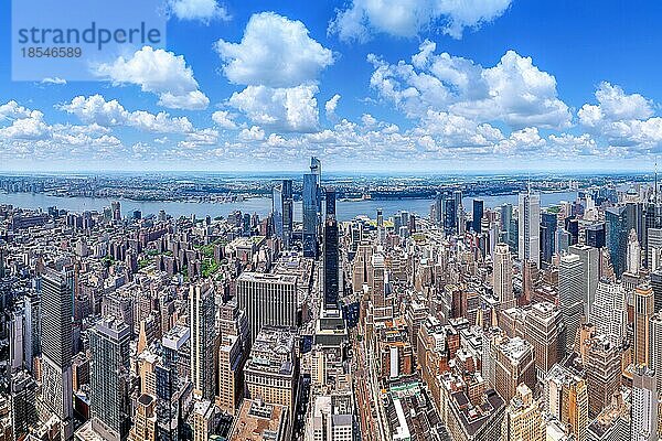 Panoramablick auf manhattan  new york