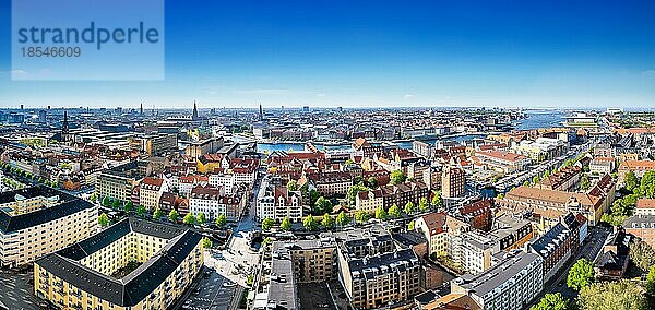 Panoramablick auf das Stadtzentrum von Kopenhagen
