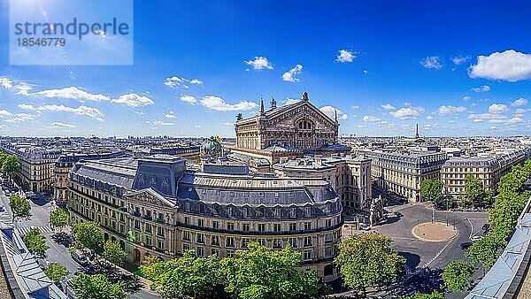 Panoramablick auf das zentrum von paris