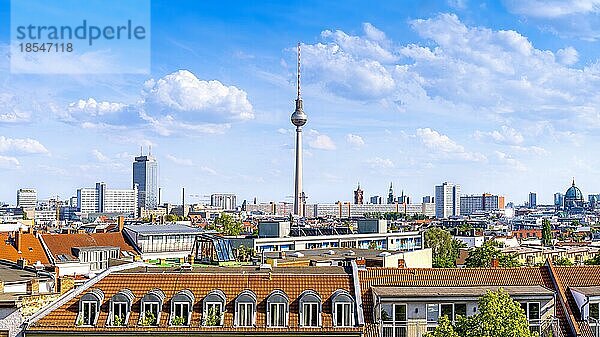 Panoramablick auf die skyline von berlin