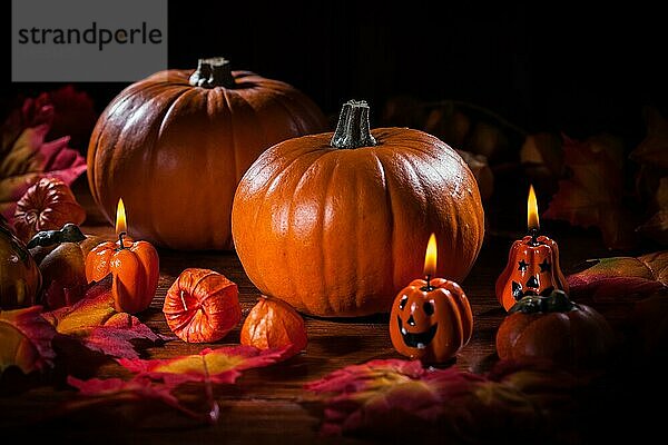 Traditionelle Kürbisse für Thanksgiving und Halloween