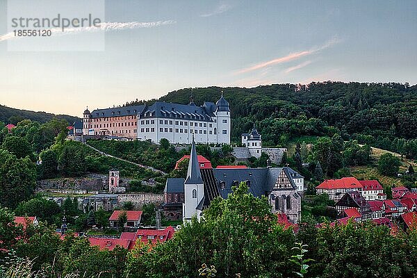 Schloss Stolberg Harz Abendstimmung