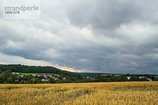 Blick auf Güntersberge im Harz