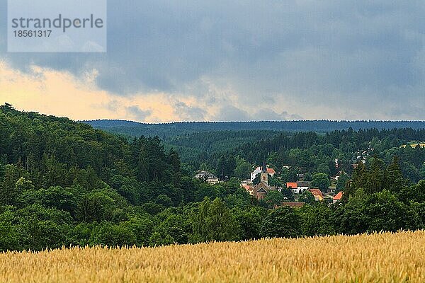 Blick auf Güntersberge im Harz