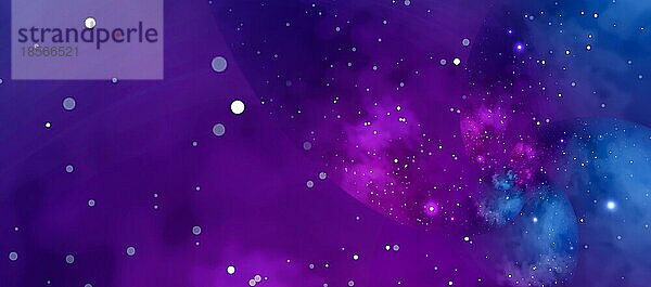Sternenklarer blaür Himmel. Abstrakter Hintergrund mit Nebel  Cosmo  Galaxie