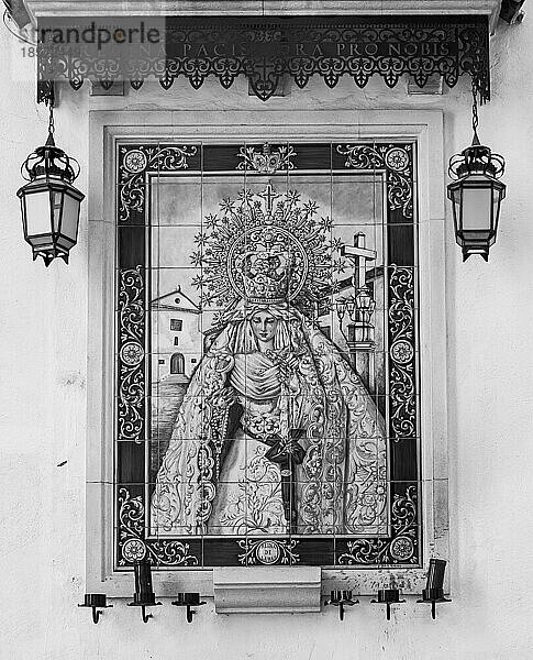 Spanien  Region Andalusien. Traditioneller katholischer Altar auf öffentlicher Straße zum Gebet  Anfang des XX  Europa