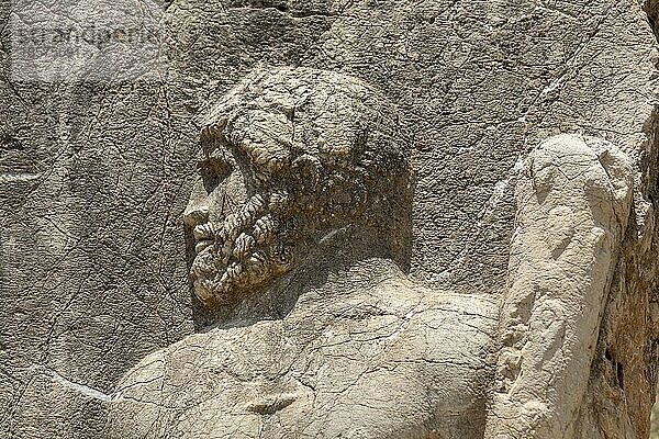 Porträt des Herakles in der antiken Stadt Arsameia  Adiyaman  Türkei  Asien